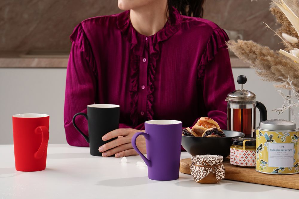 Кружка Best Noon с покрытием софт-тач, фиолетовая — изображение 3