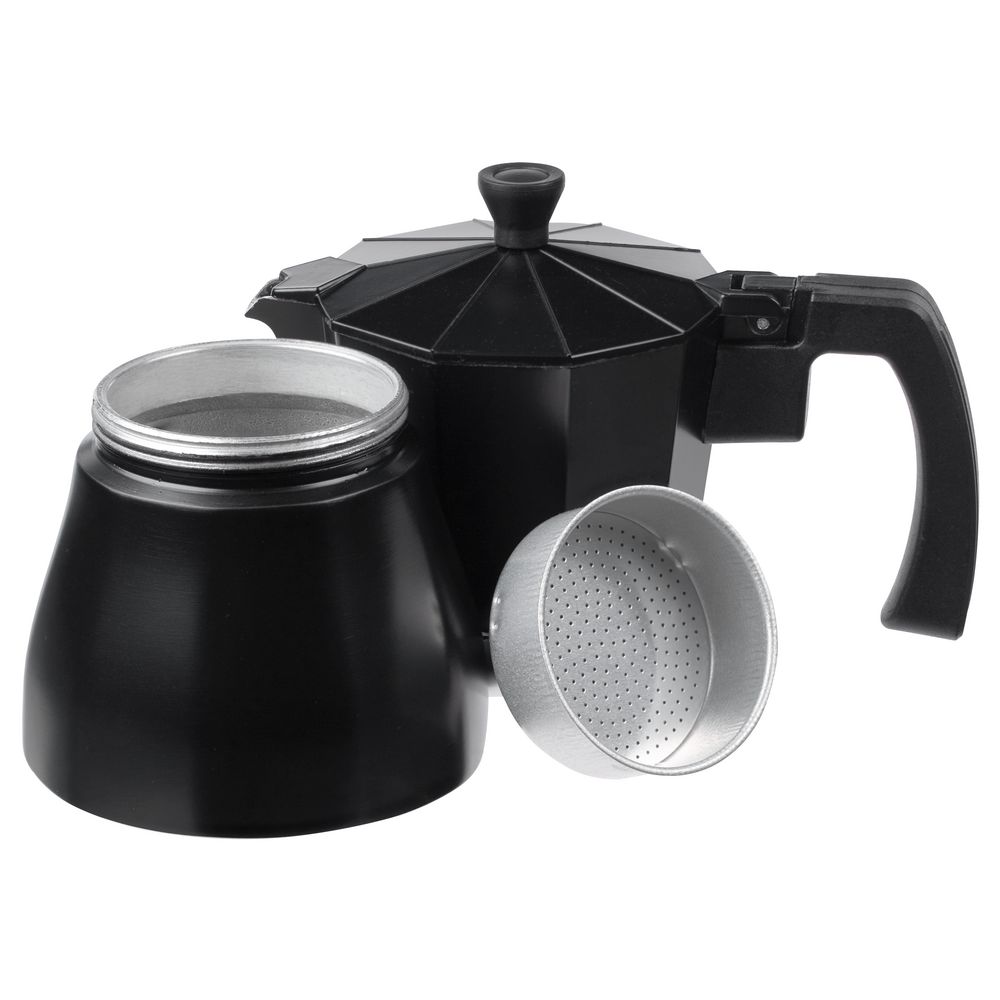 Гейзерная кофеварка Siena, черная — изображение 3