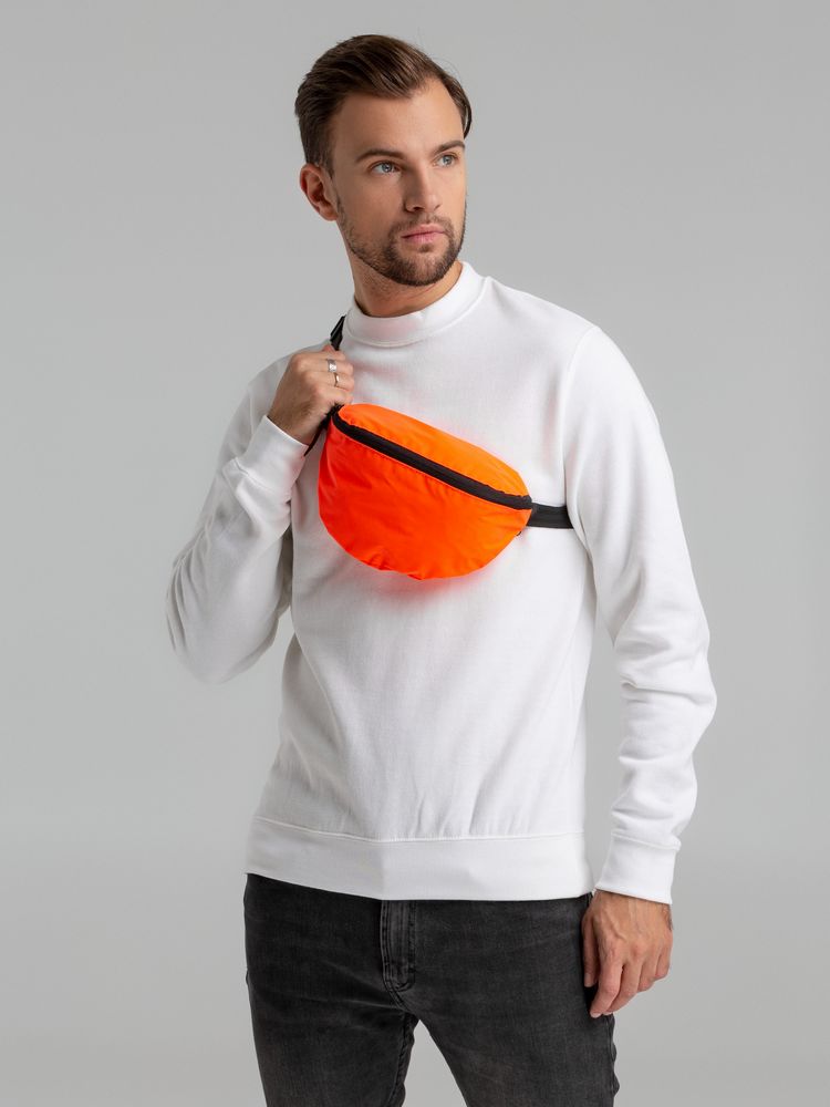 Поясная сумка Manifest Color из светоотражающей ткани, оранжевая — изображение 5