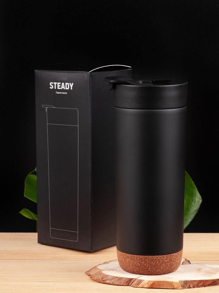 Термостакан Steady, черный — изображение 12