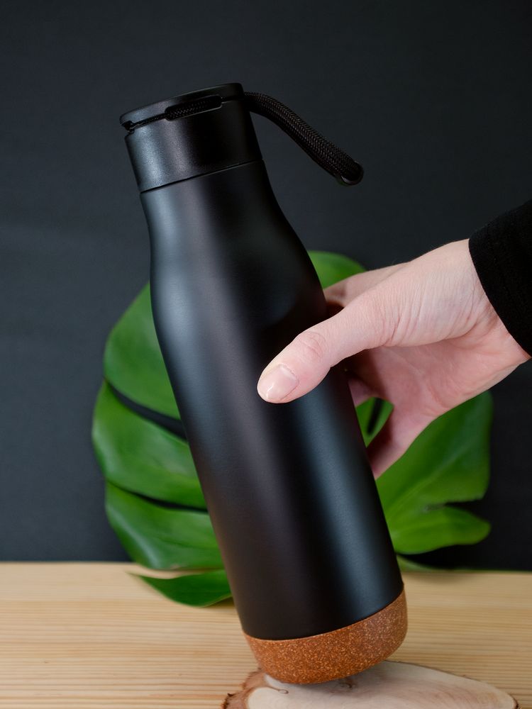 Термобутылка Steady, черная — изображение 7