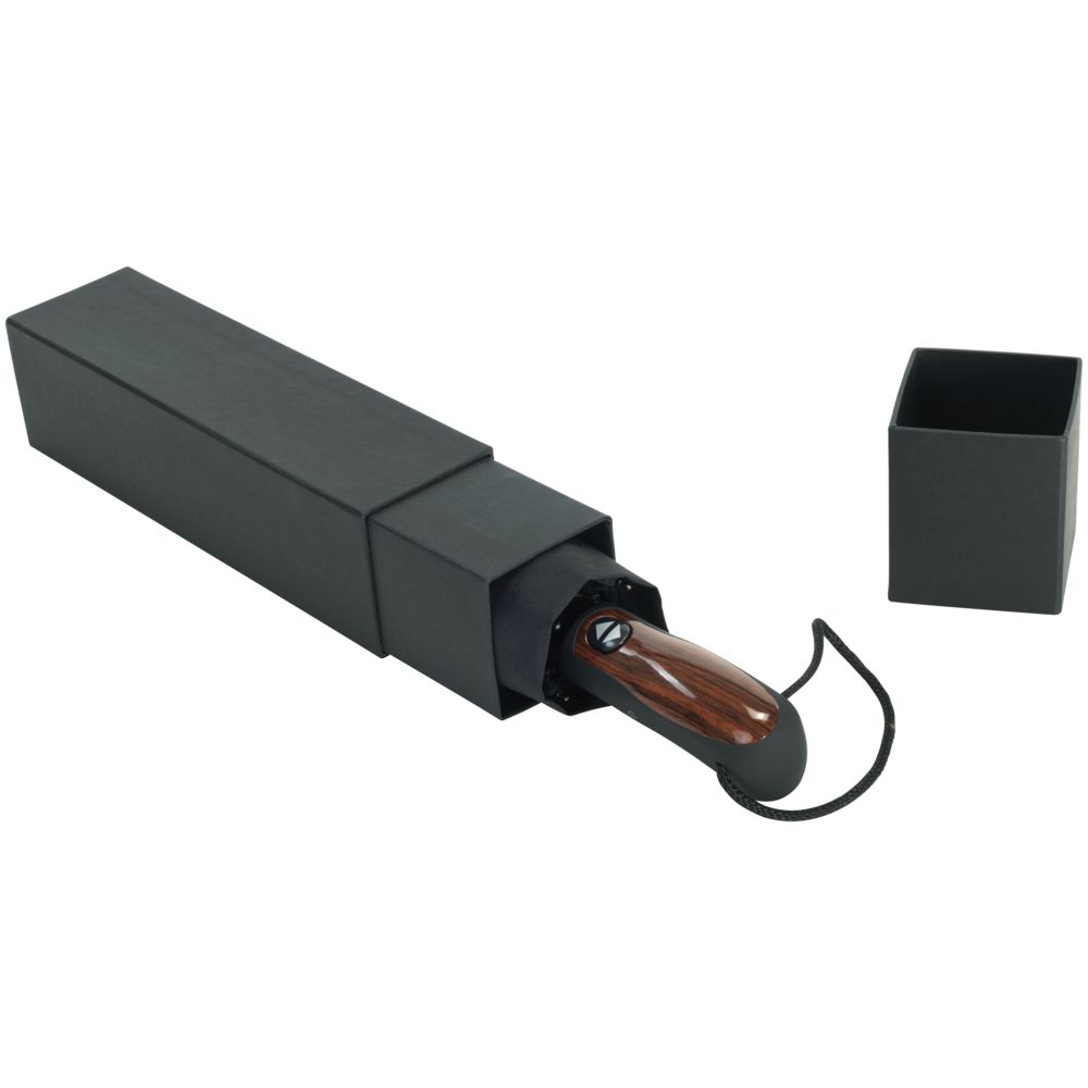 Зонт складной Stormmaster, черный — изображение 4