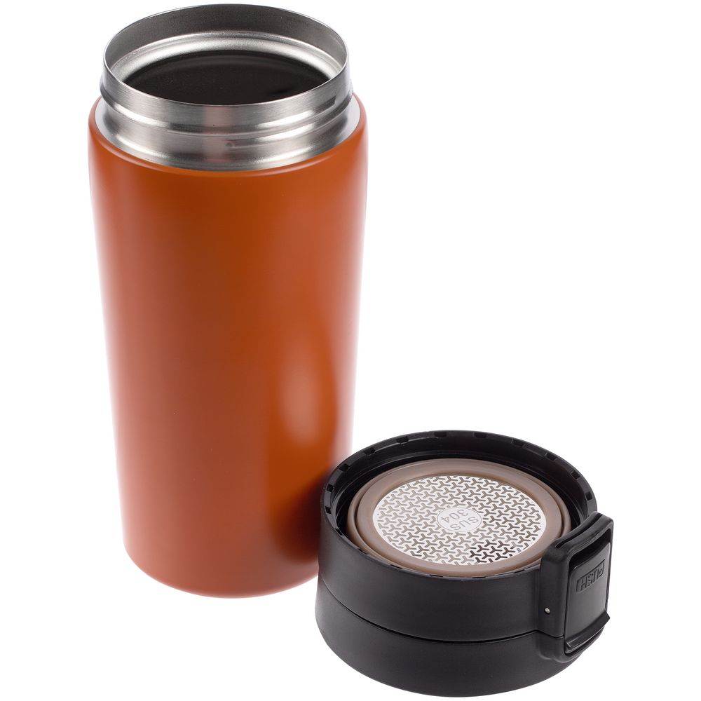 Термостакан с ситечком No Leak Infuser, оранжевый — изображение 5