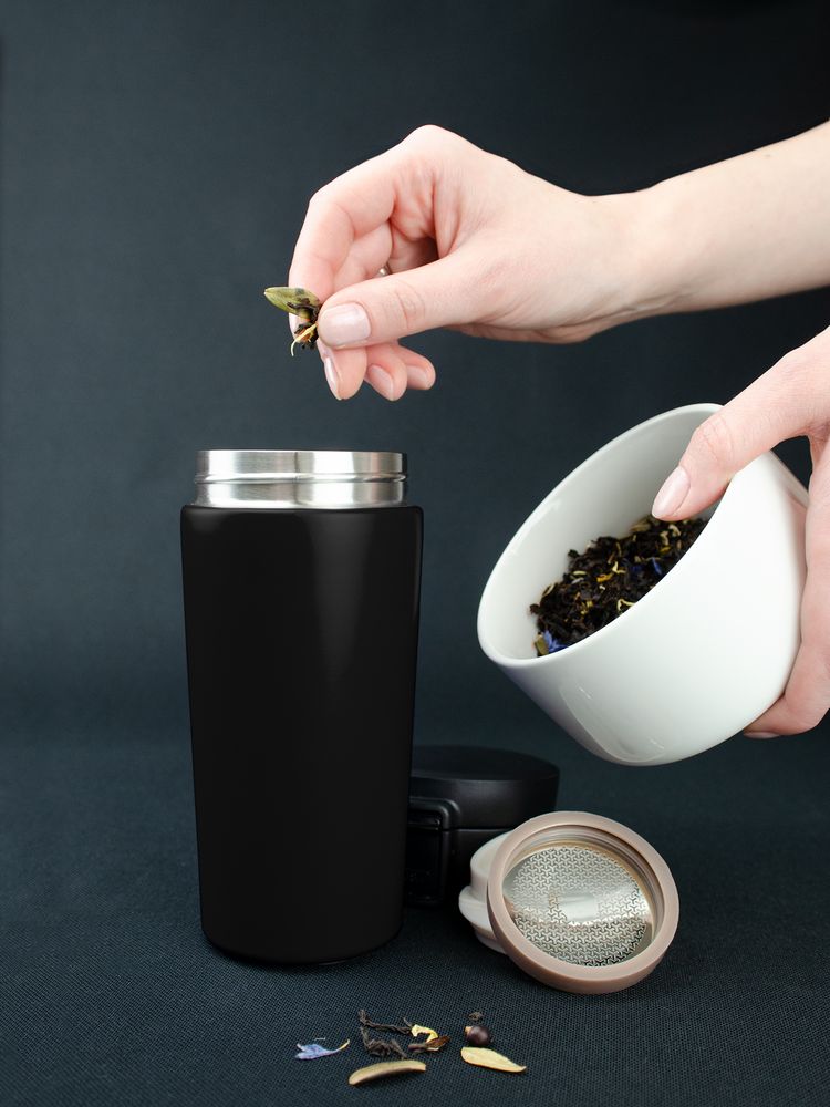 Термостакан с ситечком No Leak Infuser, черный — изображение 8