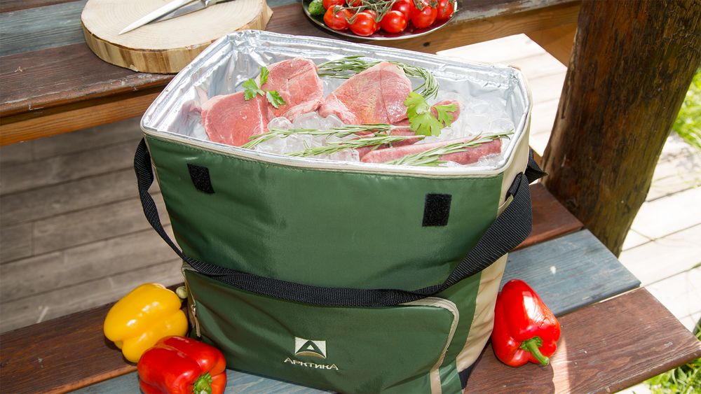 Термосумка с люком «Арктика», M, зеленая — изображение 3