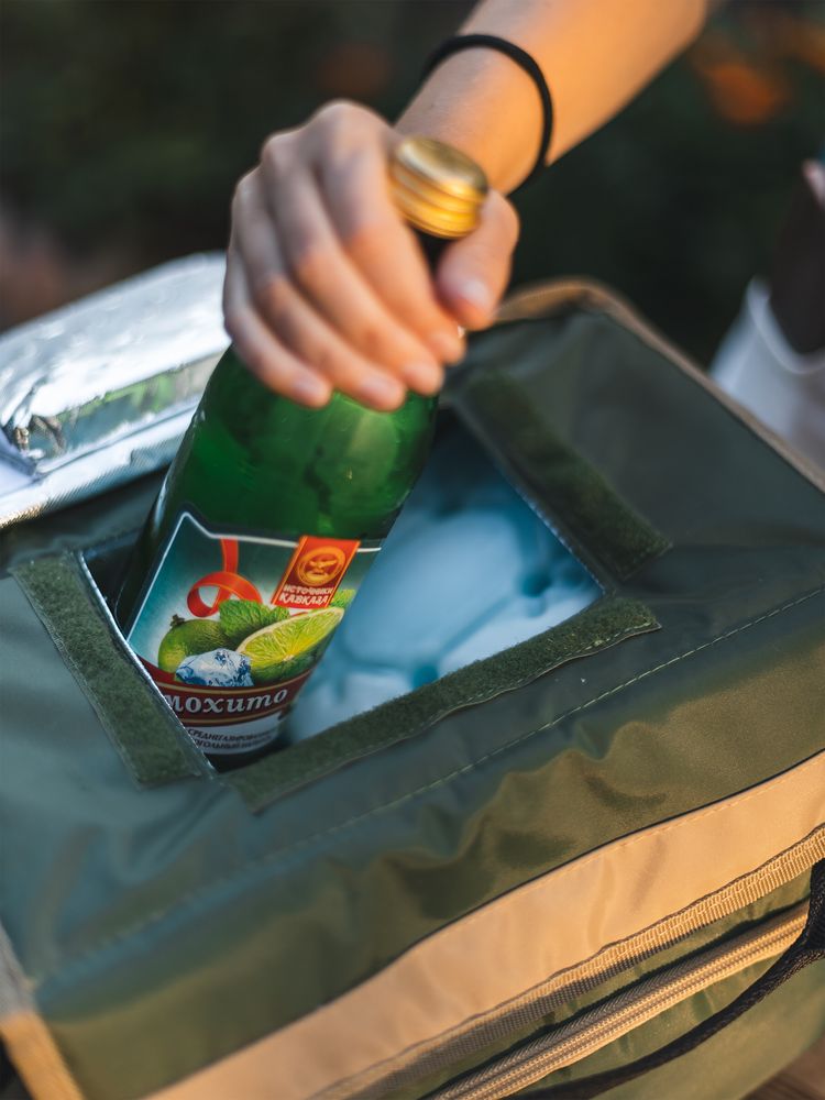 Термосумка с люком «Арктика», M, зеленая — изображение 4