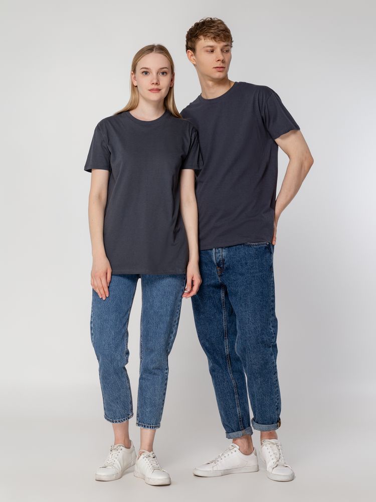 Футболка унисекс Regent 150, серая (стальная) — изображение 11