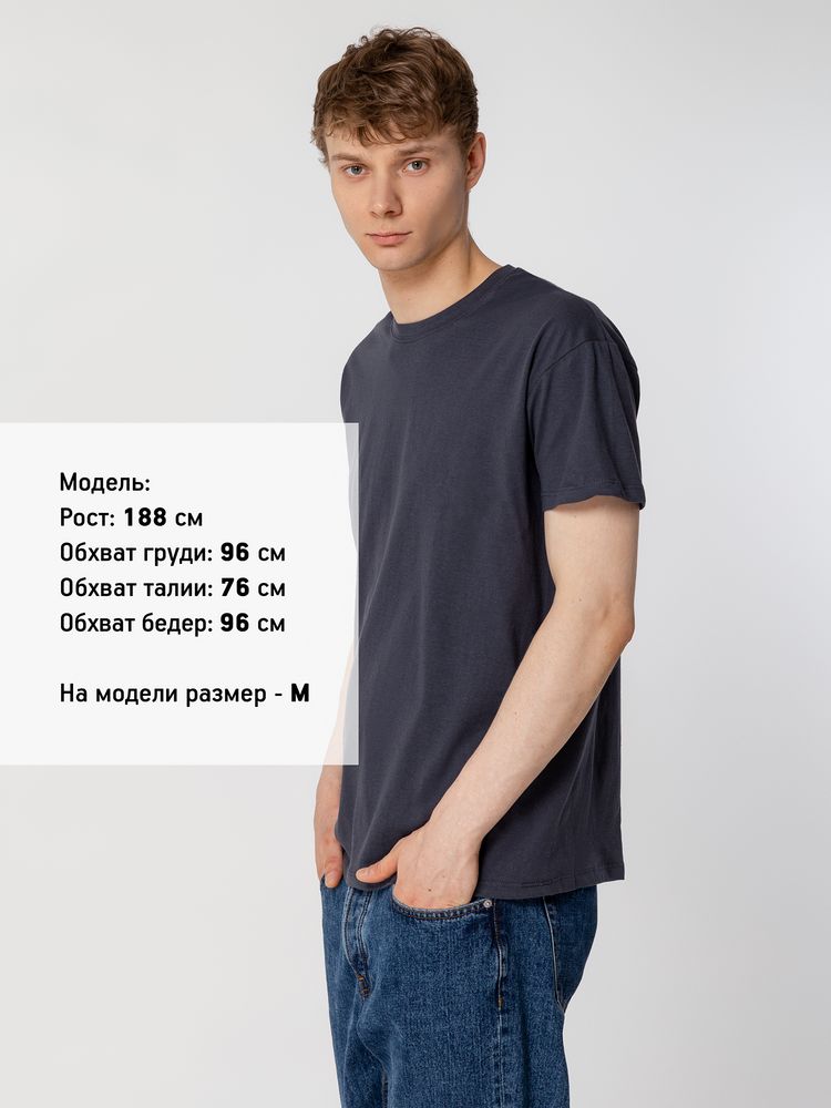 Футболка унисекс Regent 150, серая (стальная) — изображение 4