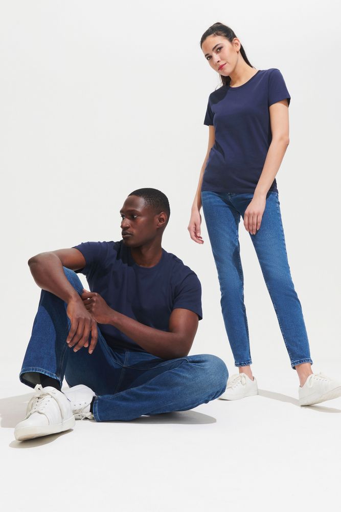 Футболка унисекс Regent 150, синяя (джинс) — изображение 12