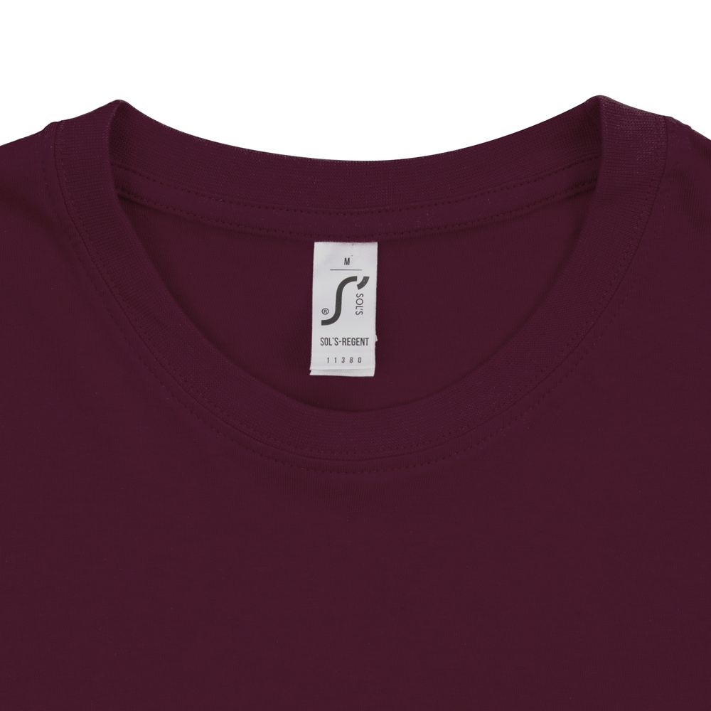 Футболка унисекс Regent 150, бордовая — изображение 3