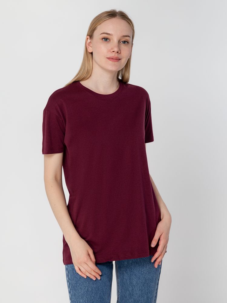 Футболка унисекс Regent 150, бордовая — изображение 5