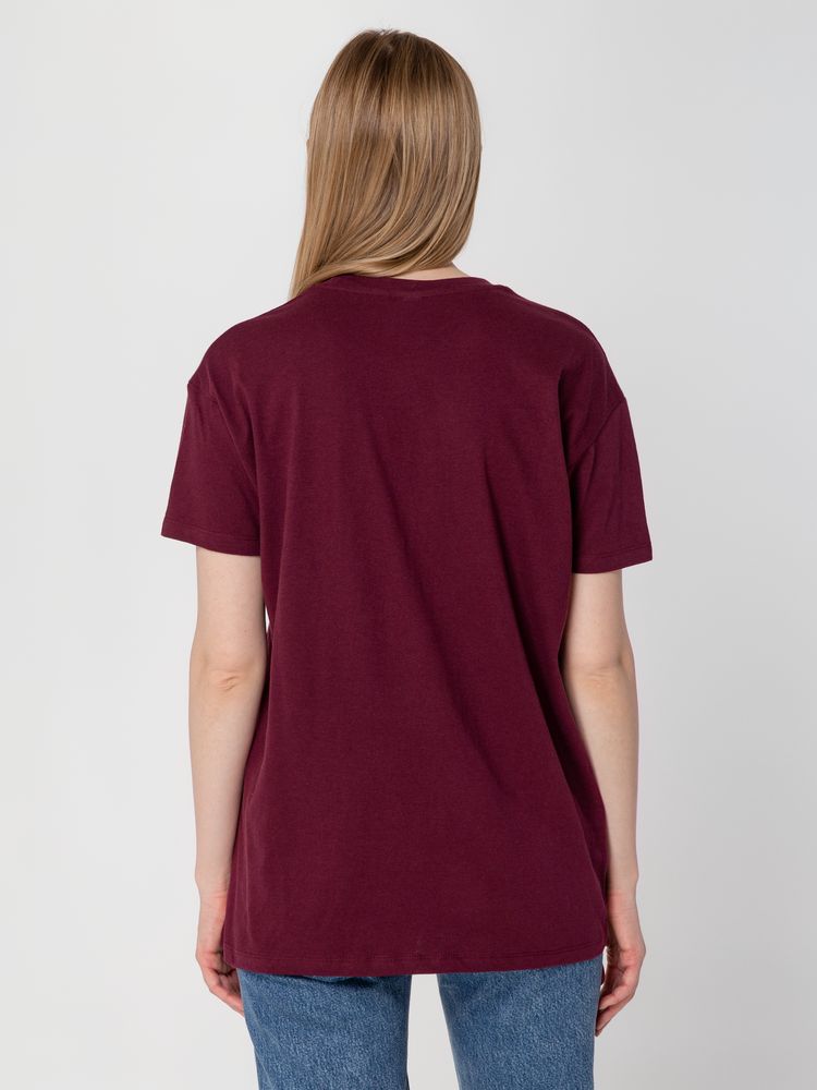 Футболка унисекс Regent 150, бордовая — изображение 6