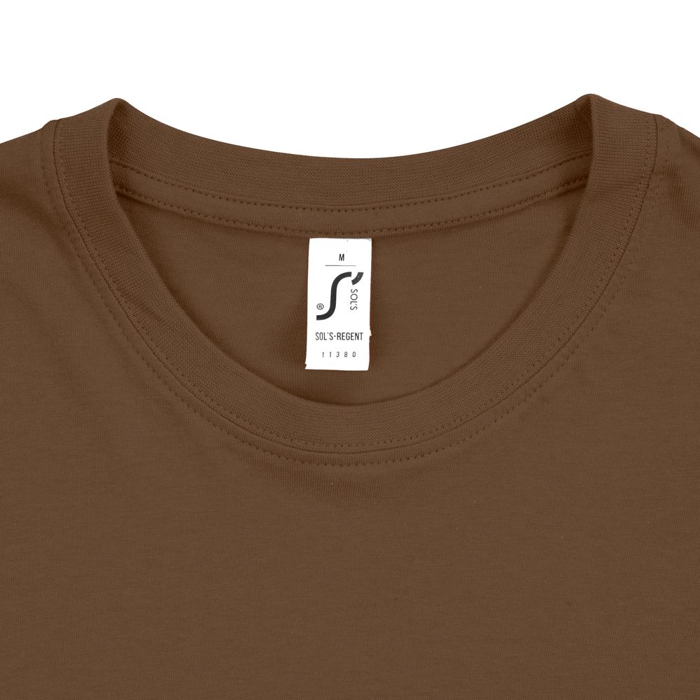 Футболка унисекс Regent 150, коричневая — изображение 3