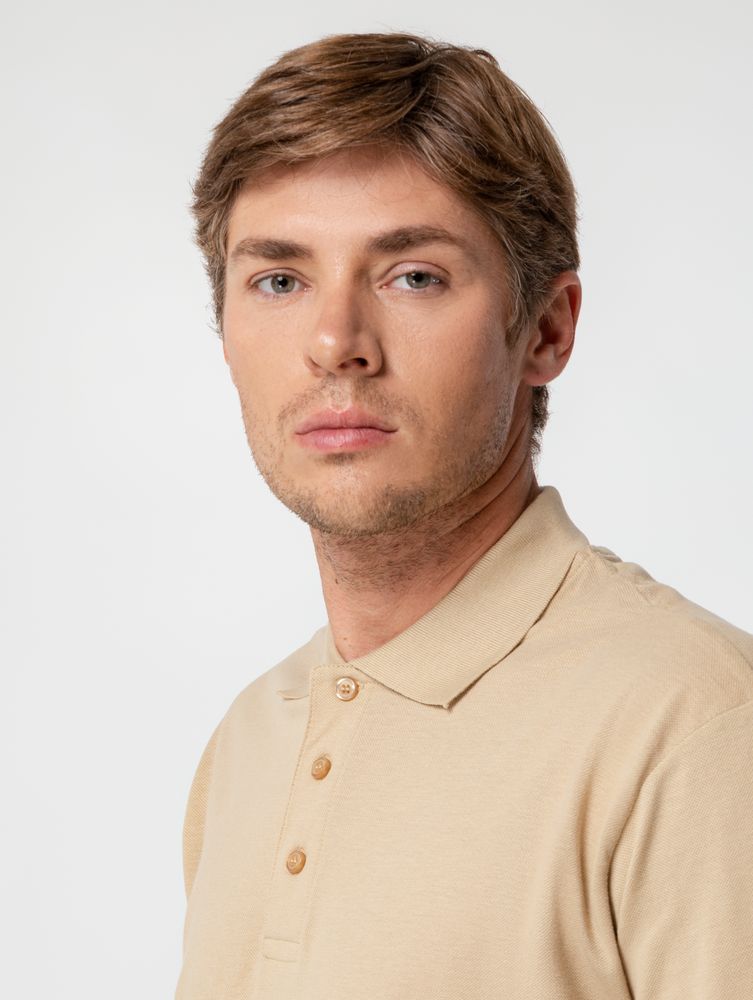 Рубашка поло мужская Summer 170, бежевая — изображение 8