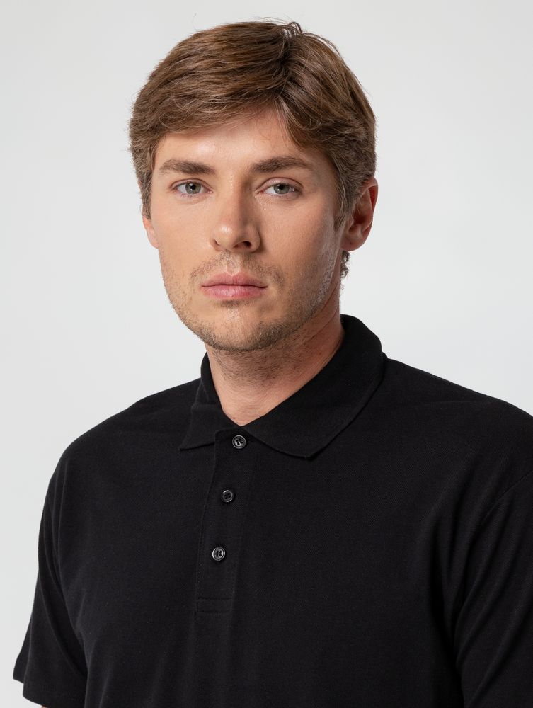 Рубашка поло мужская Summer 170, черная — изображение 7