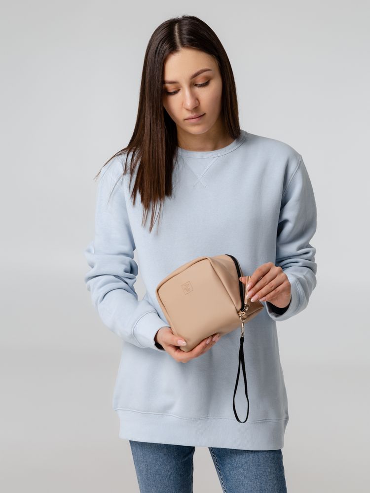 Дорожная косметичка Cubo, бежевая с логотипом — изображение 9