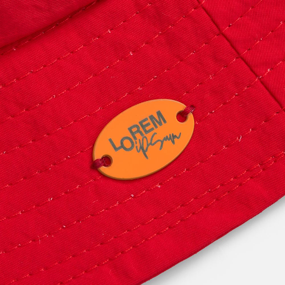 Шильдик металлический Alfa Oval, оранжевый неон — изображение 5