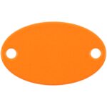 Шильдик металлический Alfa Oval, оранжевый неон