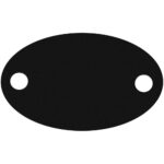 Шильдик металлический Alfa Oval, черный