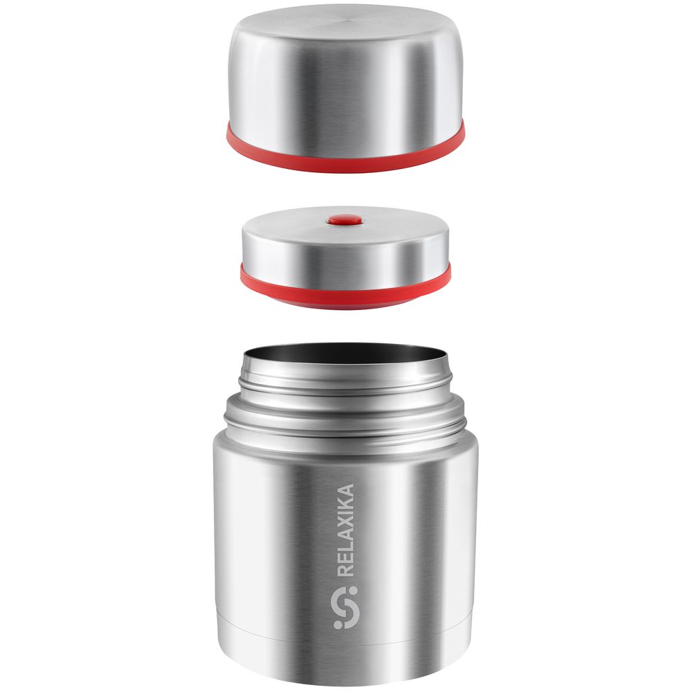 Термос для еды Relaxika 500, в чехле, стальной — изображение 3