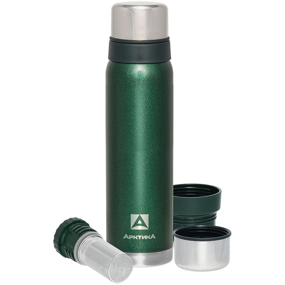 Термос «Арктика 900» с ситечком, зеленый — изображение 2