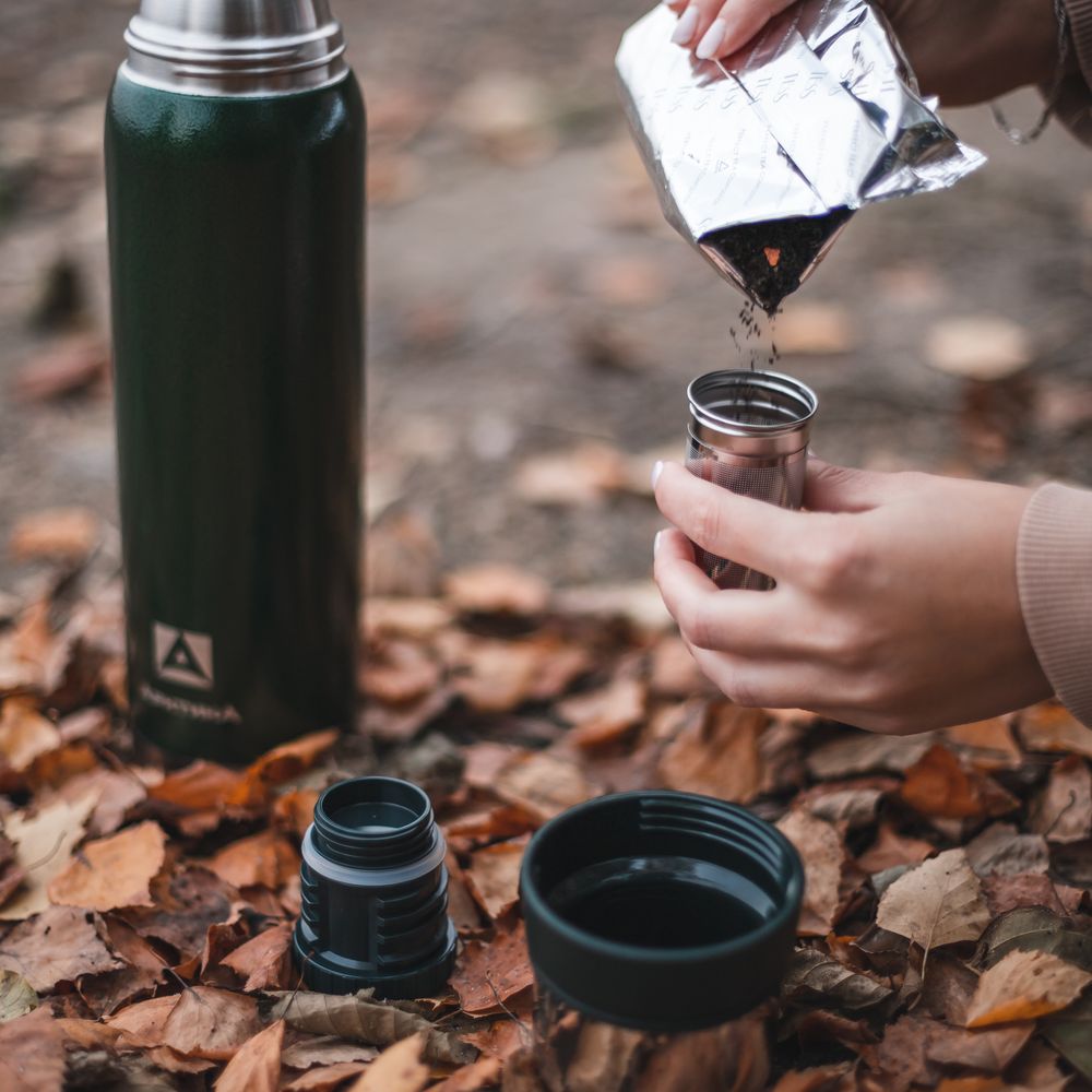 Термос «Арктика 900» с ситечком, зеленый — изображение 4