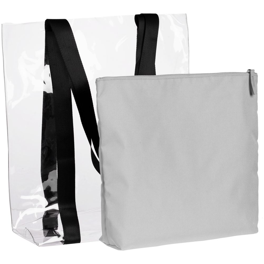 Шопер Clarity с серым органайзером, прозрачный — изображение 3