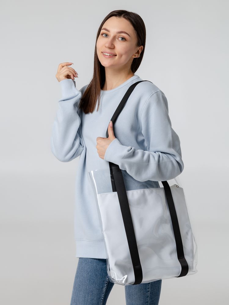 Шопер Clarity с серым органайзером, прозрачный — изображение 5