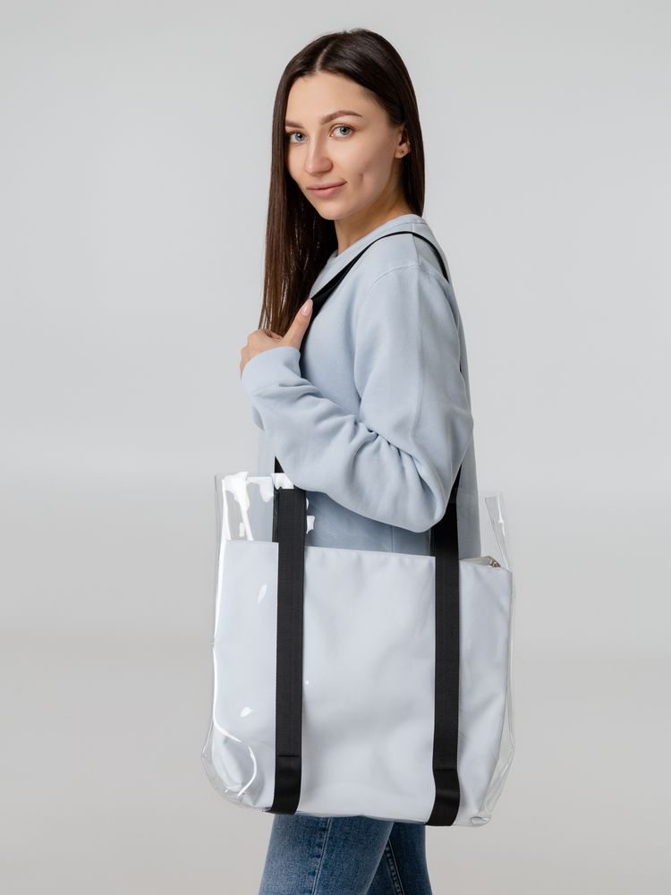 Шопер Clarity с белым органайзером, прозрачный — изображение 7