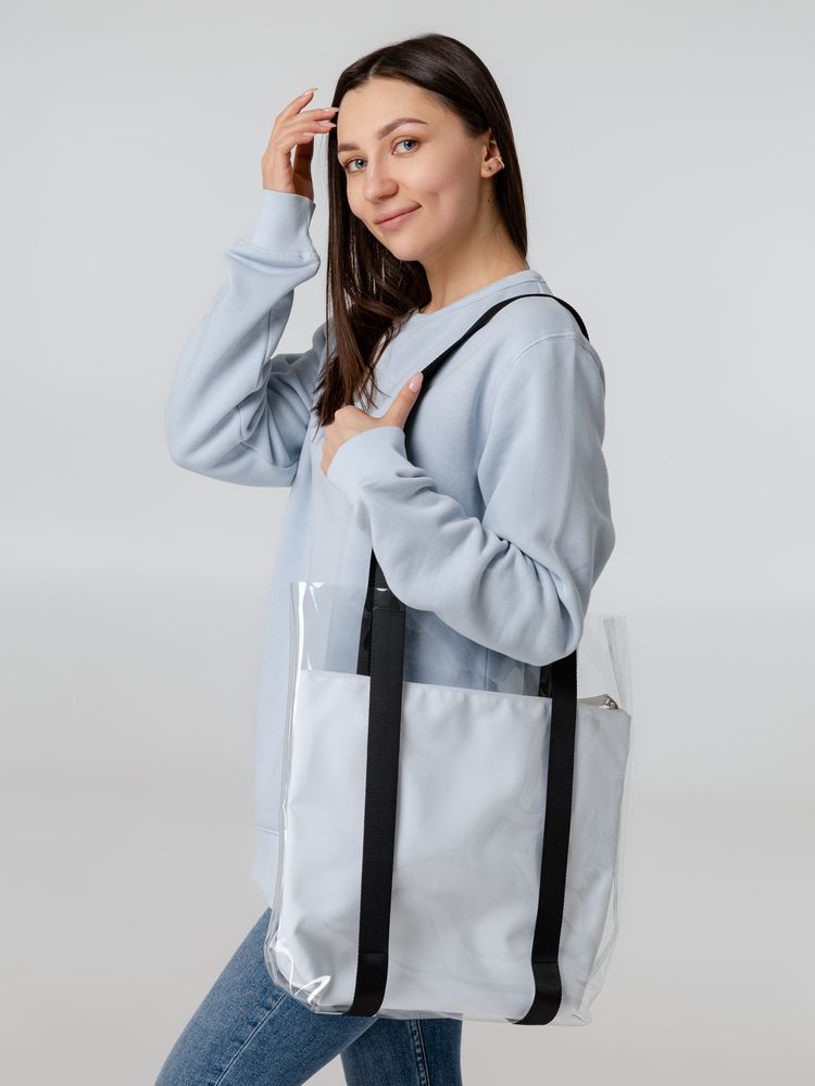 Шопер Clarity с белым органайзером, прозрачный — изображение 6