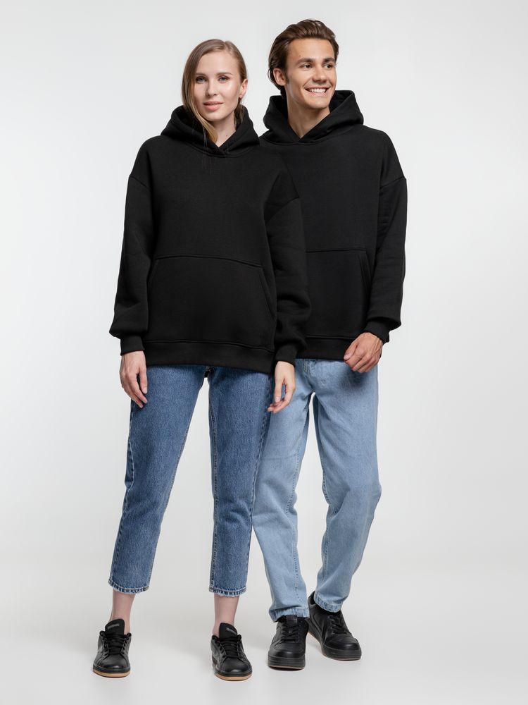 Худи оверсайз Kulonga Comfort Heavy, черное — изображение 10
