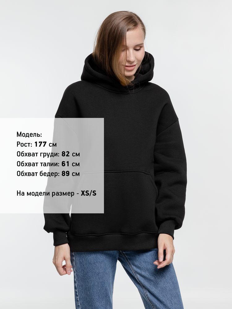 Худи оверсайз Kulonga Comfort Heavy, черное — изображение 7