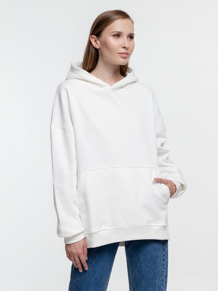 Худи оверсайз Kulonga Comfort Heavy, молочно-белое — изображение 5