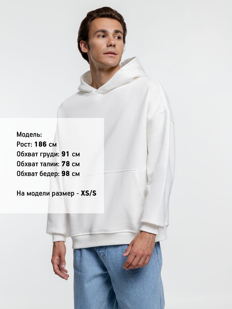 Худи оверсайз Kulonga Comfort Heavy, молочно-белое — изображение 7