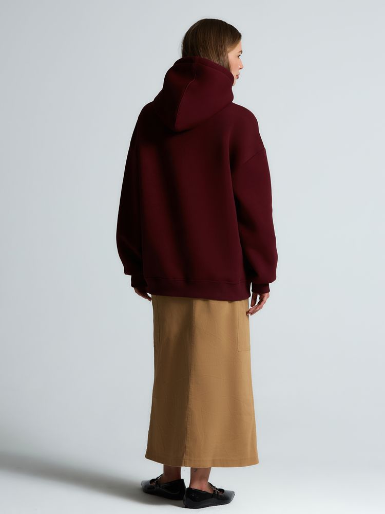 Худи Kulonga Oversize, бордовое — изображение 15