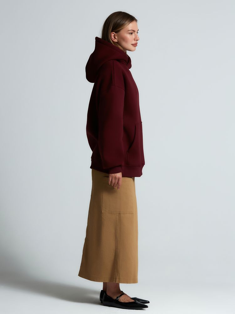 Худи Kulonga Oversize, бордовое — изображение 14