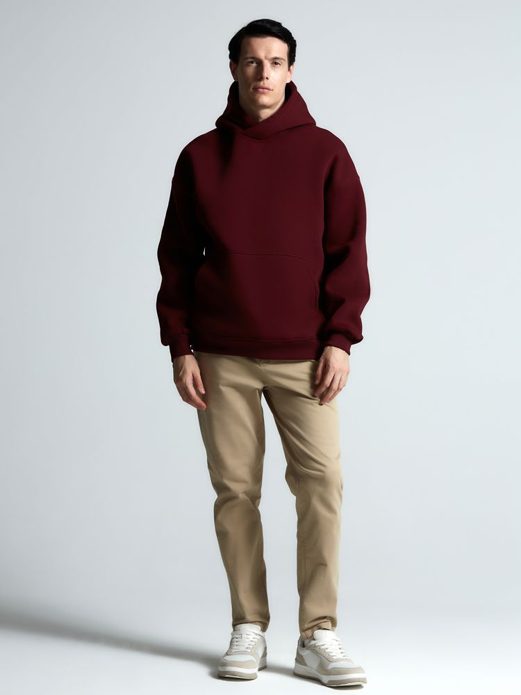 Худи Kulonga Oversize, бордовое — изображение 7