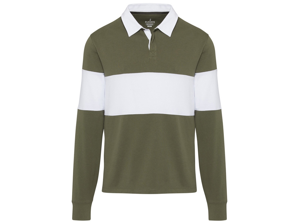 Clyde толстовка-поло унисекс для регби - Зеленый / Белый — изображение 2