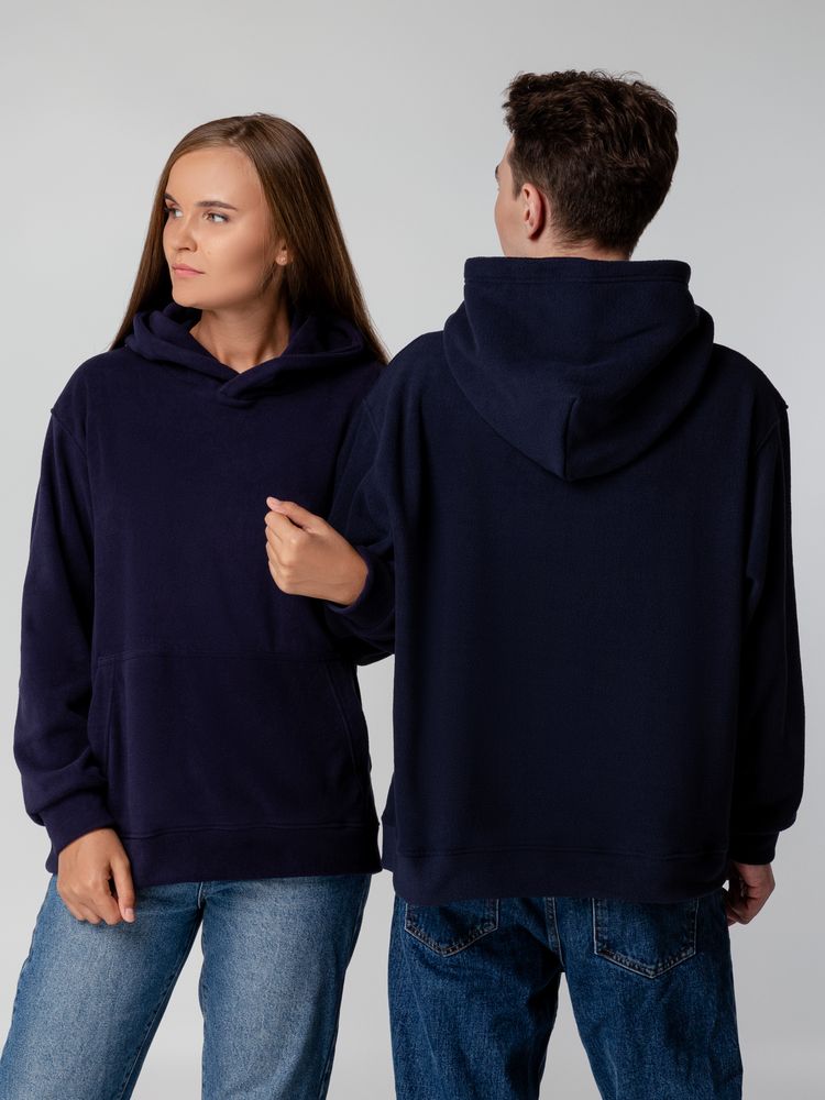 Худи флисовое унисекс Manakin, темно-синее — изображение 8