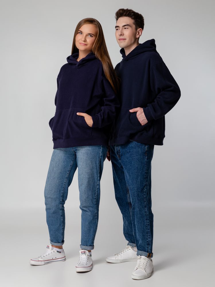 Худи флисовое унисекс Manakin, темно-синее — изображение 9