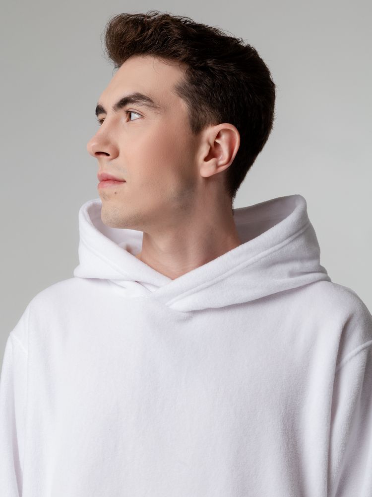 Худи флисовое унисекс Manakin, белое — изображение 12