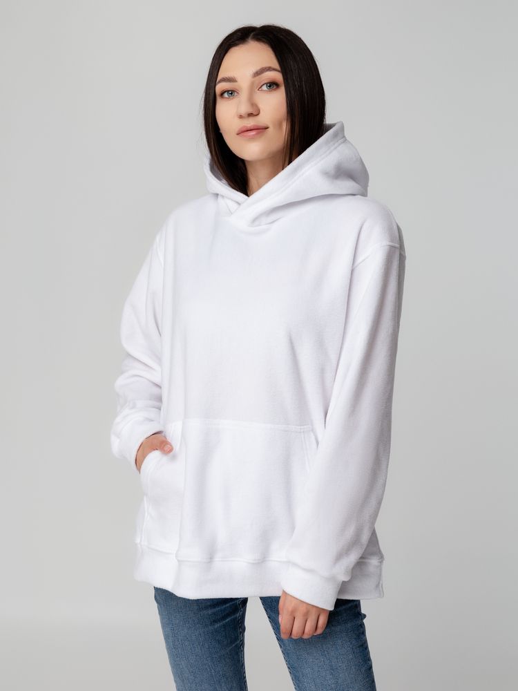 Худи флисовое унисекс Manakin, белое — изображение 6