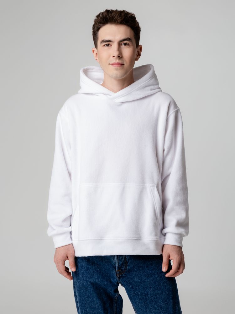 Худи флисовое унисекс Manakin, белое — изображение 10