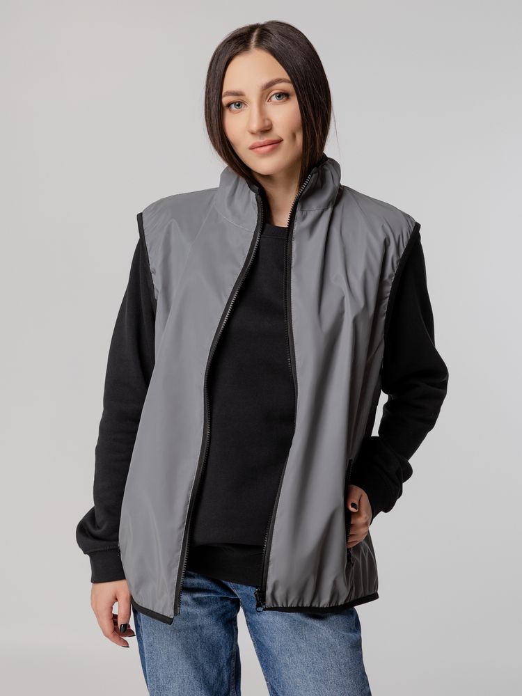 Жилет двусторонний Manifest из светоотражающей ткани, серый — изображение 12