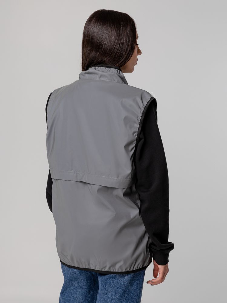 Жилет двусторонний Manifest из светоотражающей ткани, серый — изображение 14