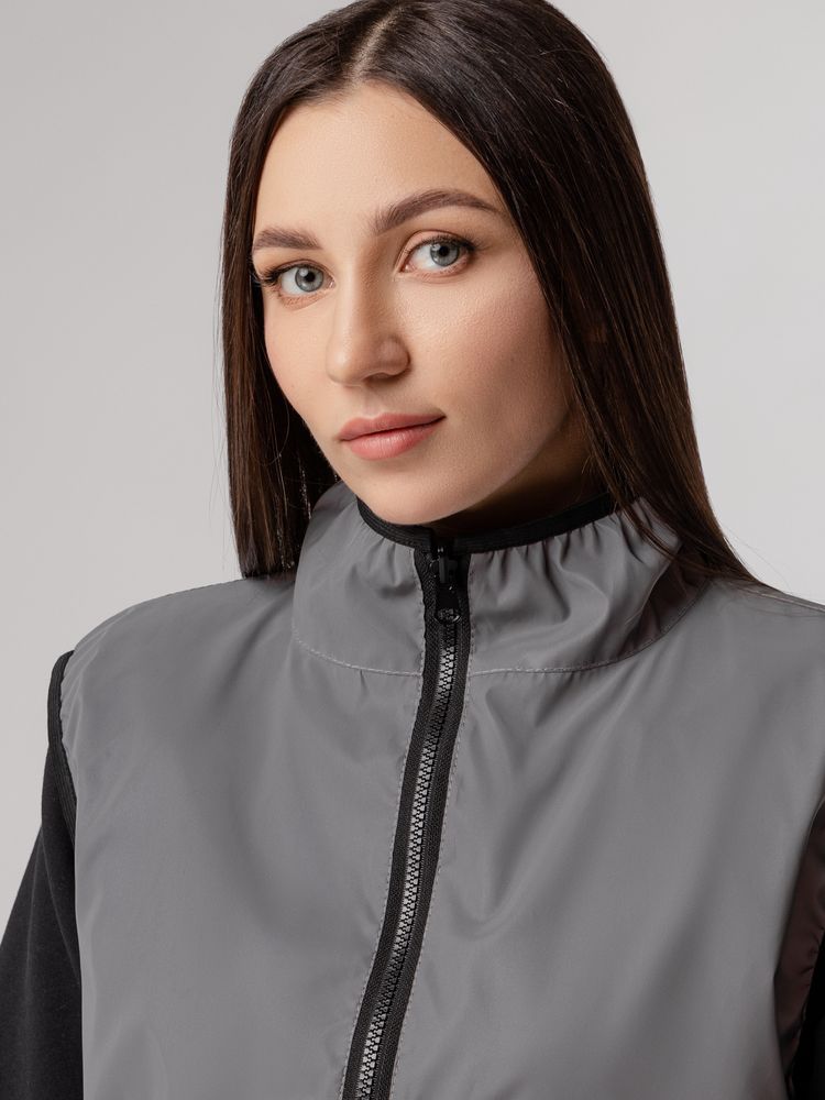 Жилет двусторонний Manifest из светоотражающей ткани, серый — изображение 15