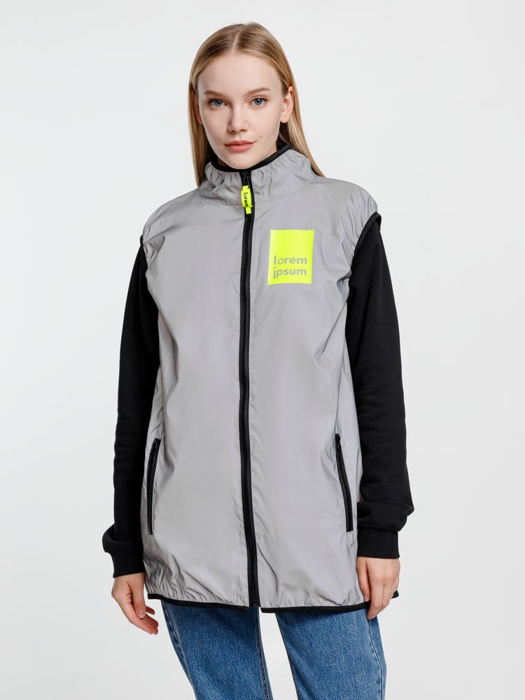 Жилет двусторонний Manifest из светоотражающей ткани, серый — изображение 21