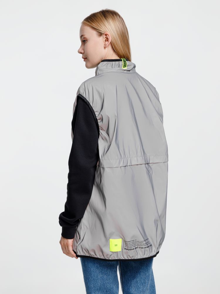 Жилет двусторонний Manifest из светоотражающей ткани, серый — изображение 22