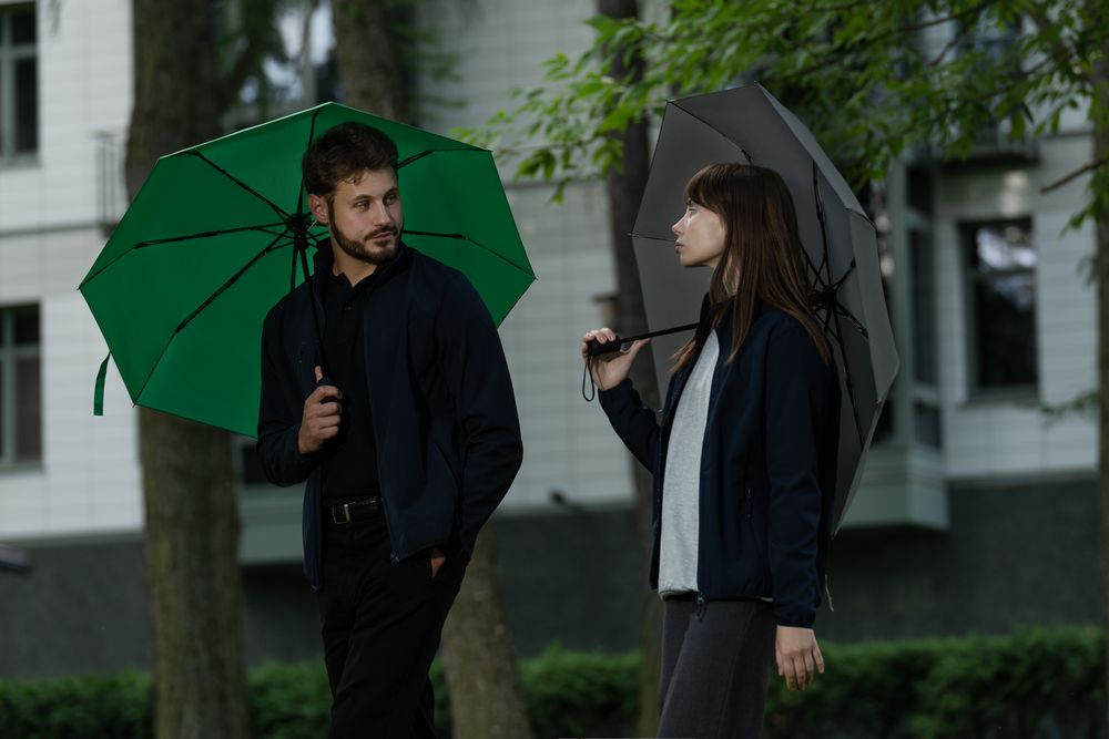 Зонт складной Monsoon, зеленый — изображение 5