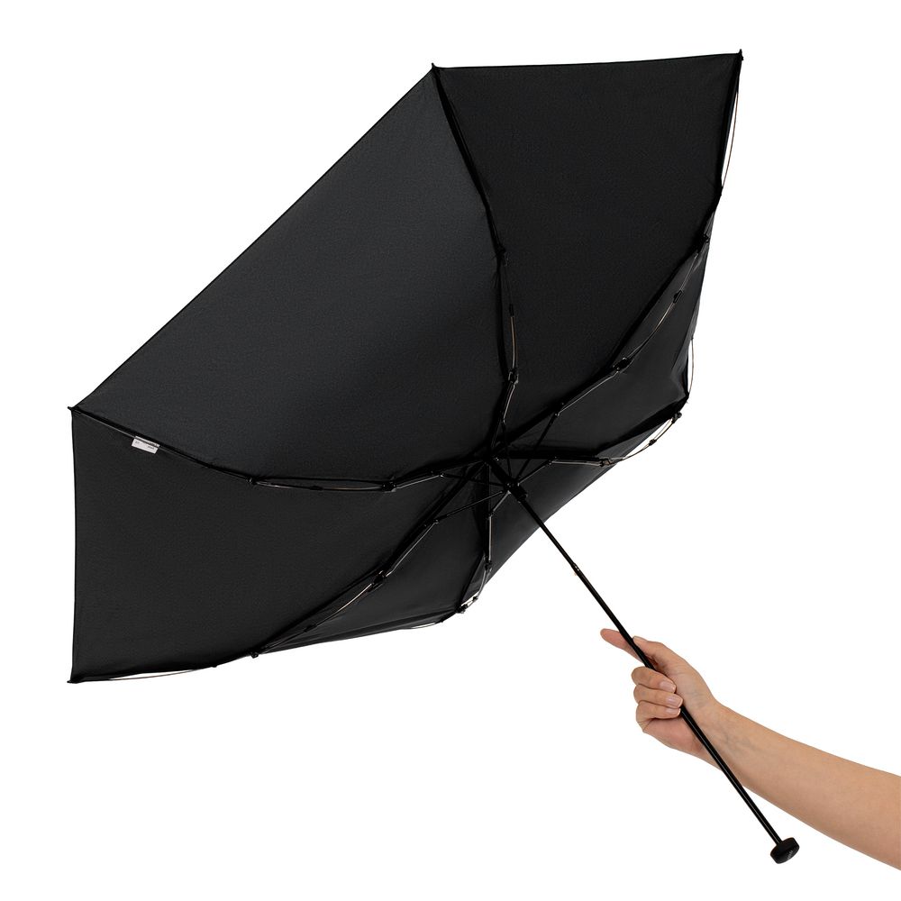Зонт складной Zero Large, черный — изображение 8
